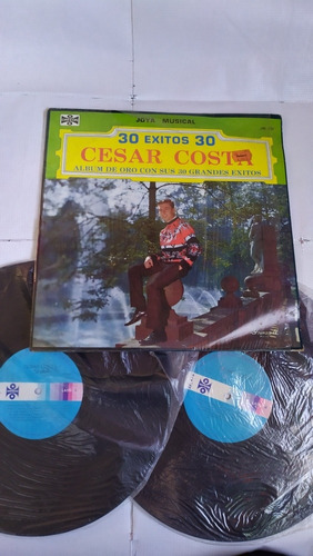 César Costa 30 Éxitos Álbum Doble Discos De Vinil Original 