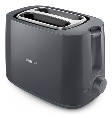 Tostadora Philips Hd2581_10 2 Ranuras Color Negro Color Gris