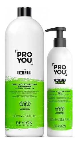 Shampoo 1000ml +gel Scrunch Rizos Revlon Pro You The Twister