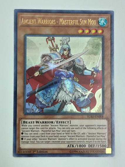 Masterful Sun Mou IGAS-EN008 - Ultra Rare 1st Edition Ancient Warriors
