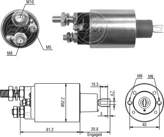 Solenoide O Automatico 12v M100 Vw Cummins Zm 5485