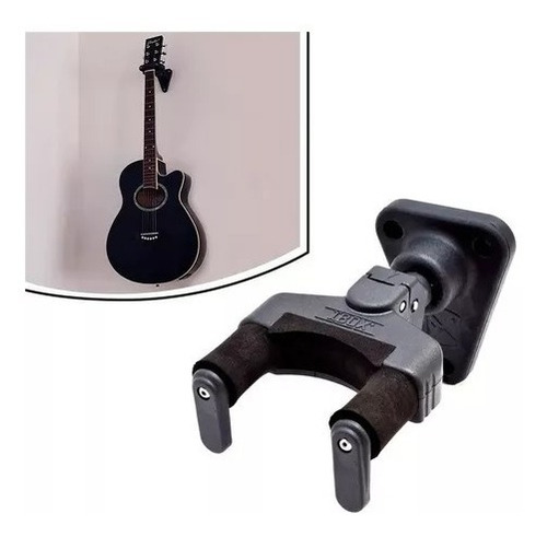 Suporte De Parede C/ Trava Automatica Violão Guitarra Baixo