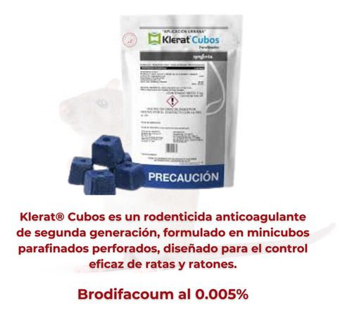 Cebadero Trampa + 1kg Cebo Kit Control De Ratas Klerat Cubo