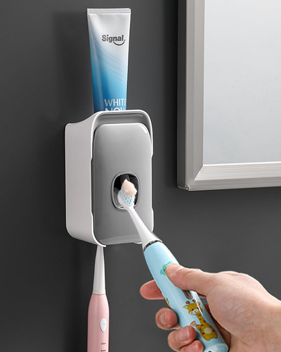Soporte Para Cepillo De Dientes Montado En La Pared, Exprimi