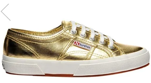 Zapatillas superga sales doradas