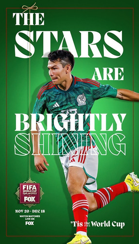 Poster De La Copa Del Mundo Qatar 2022 Hirving Lozano