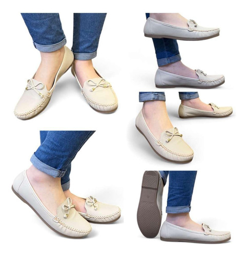 Zapato Mocasín Cómodo Para Dama En Confort Tipo Piel