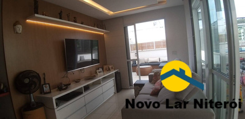 Imagem 3 de 15 de Cobertura Linear 3 Quartos Suíte Piscina Espaço Gourmet 2 Vgs Próximo Abel - 542