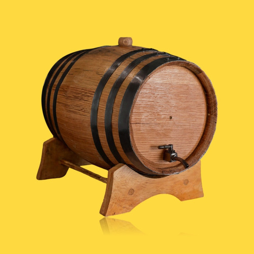Barril Vacío De 5 Litros Para Cerveza. Aro Galvanizado