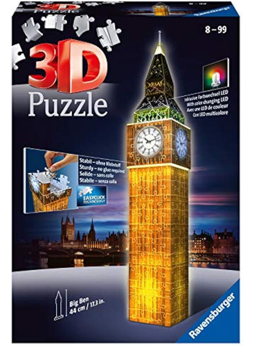 Ravensburger Big Ben Night Edition Puzzle 3d 216 Piezas