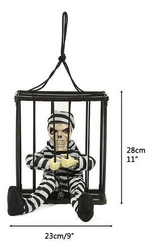 Prisionero En Jaula De Esqueletos De Halloween Gritando