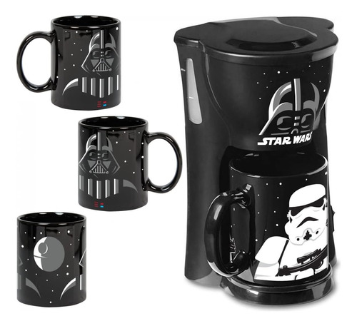 Star Wars Darth Vader Y Stormtrooper Cafetera De Una Sola...