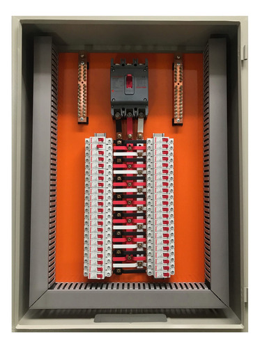 Quadro Distribuição 54 Polos Emb kit Zathura Trifásico 54 Polos
