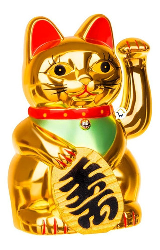 Gato De La Suerte Figura Decorativa Móvil Maneki Neko 0256a