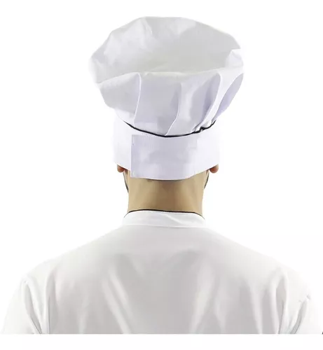 Chapéu Mestre Cuca Branco Toque Blanch Cozinheiros - Hook Classic &  Uniformes