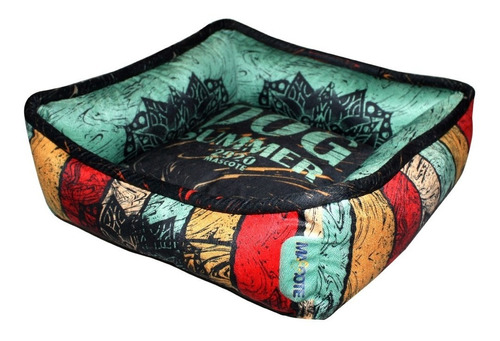 Cama Para Cachorro Estampa Surf Tamanho M (50x50cm)