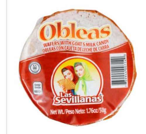 Obleas Las Sevillanas C/cajeta De Leche De Cabra 25 Pzas