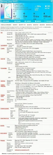 Samsung Galaxy Note 10+ Plus Sm-n975fds 12gb 256gb Exynos Du