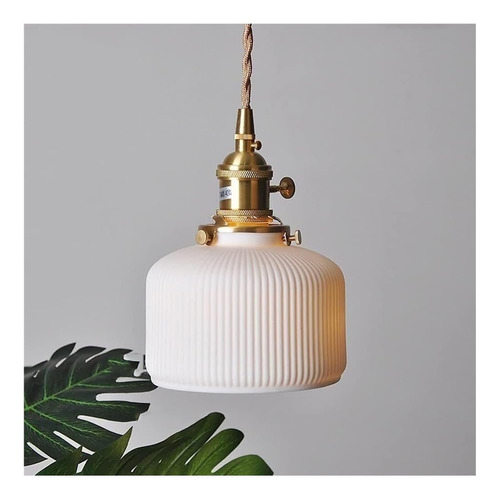 Tchau Modern Nordic Ceramics Pendant Light Shade With Brass.