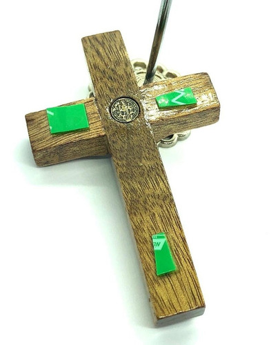 Crucifixo Carro Parede Cruz Sagrada Medalha São Bento Stlr 4
