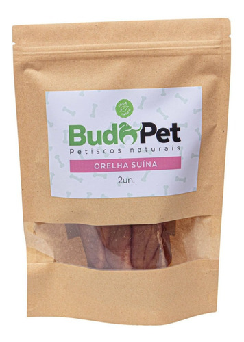 Petisco Natural P/ Cachorro Budopet Orelha Suína 2 Un