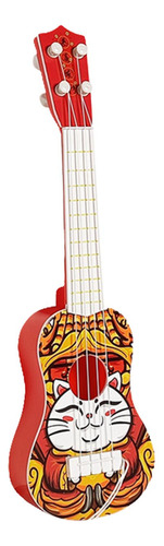 Brinquedo Ukulele De Simulação De Desenho Pequeno Gato