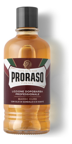 Loción After Shave Profesional Sandalo Karite Proraso 400 Ml
