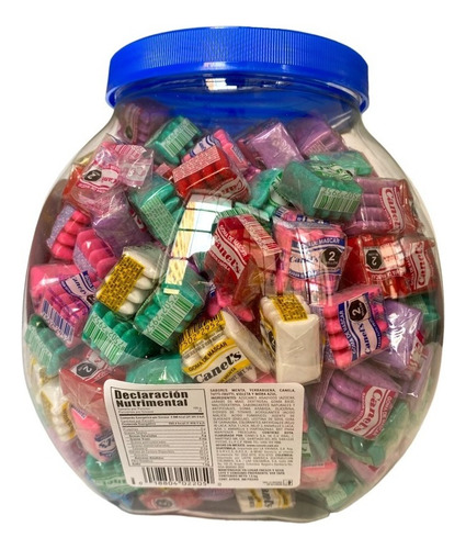 Chicles Canels Confitadas Jarra Vitro 4 Pastillas 300pz