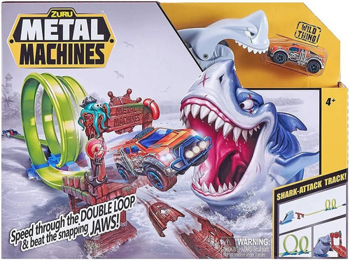 Metal Machines T Rex Attack Pista De Autos Dinosaurio Zuru 