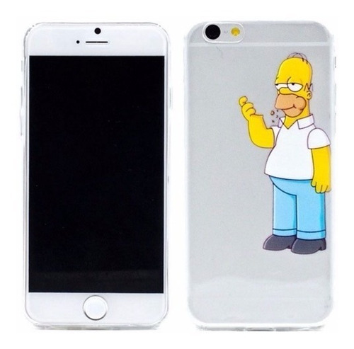 Apple iPhone 6 Funda Case Homero Simpson Transparente