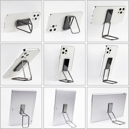 Imagen 4 de 9 de Soporte Plegable Adherible Kickstand Portacelular Metalico