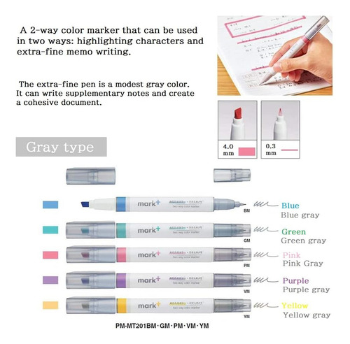 Kokuyo Japan Mark + Byle Way Color Marker 10 Pack Tipo De Y