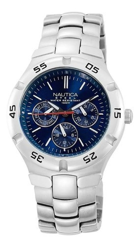 Reloj Nautica Plateado Para Caballero N10061