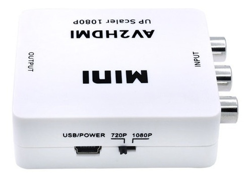 Adaptador Conversor Convertidor Rca A Hdmi Video 720 1080 P