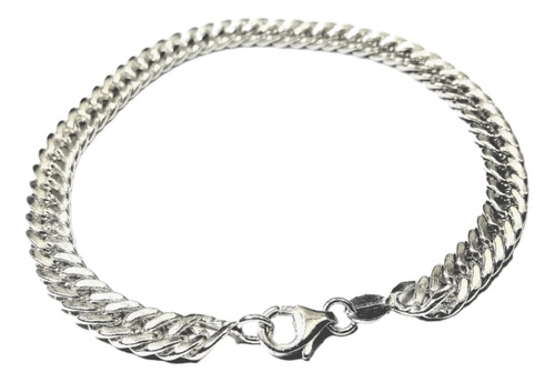 Pulsera Hombre Groumet 4,5mm 21cm Plata 925  