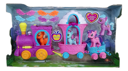 Juguete Set De Pony Con Tren Toys Palace