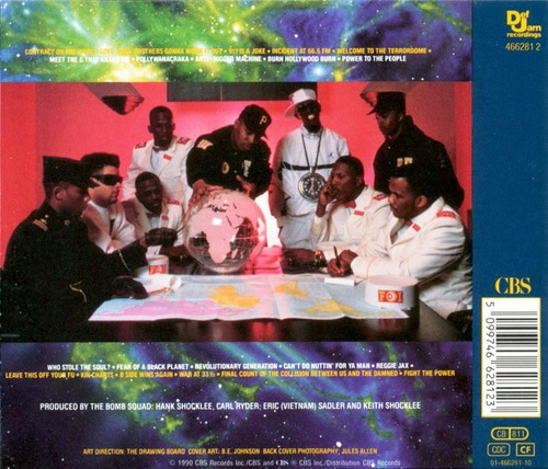Cd Fear Of Black Planet Public Enemy 1990 Dj Capa Frontal (Usado)