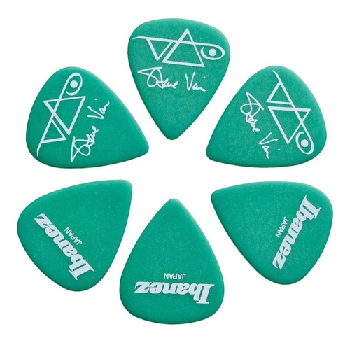 Pack De 6 Uñetas Ibanez B1000sv Gr Steve Vai Verde