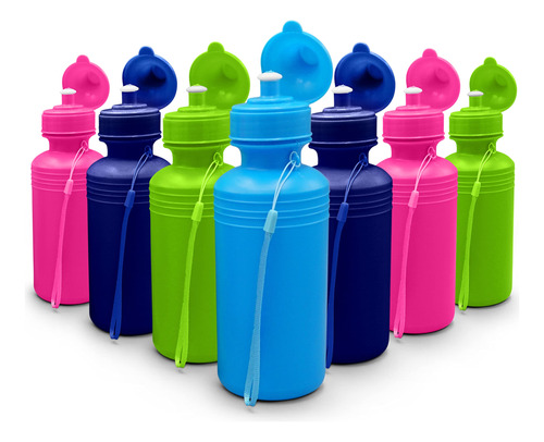 Botellas Agua Deporte Niños Paquete 12 Reutilizables Plástic