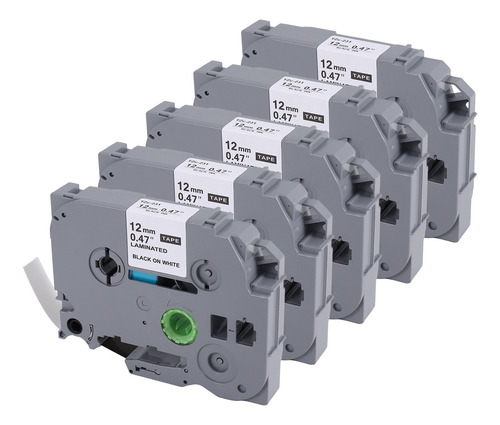 Paquete De 5 Cintas Para Etiquetar Brother Tze-231 Tz-231 La