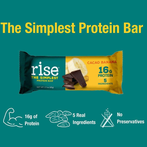 Rise Whey Barra De Proteína De 15 G, Chispas De Chocolate Co