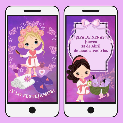 Video Invitación Animada - Cientos De Modelos - Spa Party