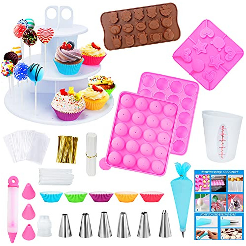 Kit Hacer Cake Pops 3 Juegos De Moldes De Silicona: Sop...