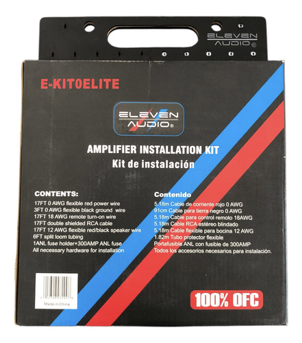 Kit De Instalación Eleven Audio Calibre 0 5000w Ekit0elite