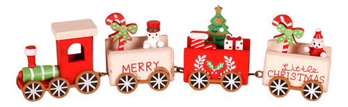 Tren De Navidad De Madera Juguete Regalo Decoración