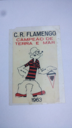 Adesivo Plastico Antigo - Raro - Flamengo 1963