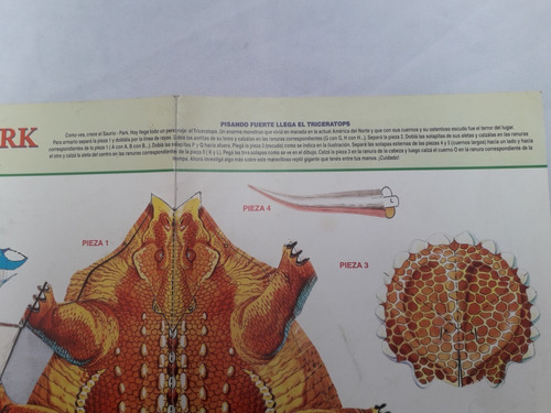 Revista *anteojito * Lamina Troquelada Para Armar Dinosaurio (Usado)