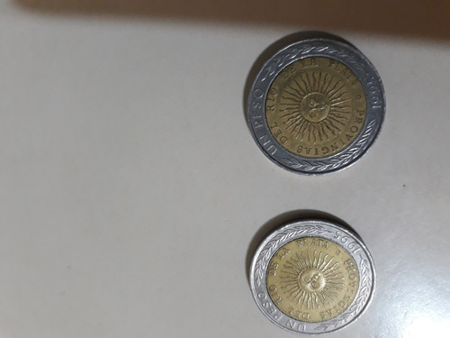 2 Monedas 1 Peso Con Error: Provingias A Coleccionistas!!!