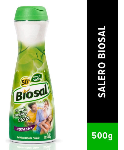 Sal Light Biosal Con 50% Menos De Sodio Salero 500 G