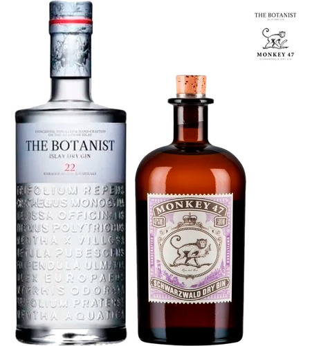 Gin Botanist Islay Dry 750ml+ Gin Monkey 47 500ml Importado